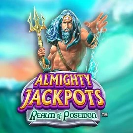 Almighty Jackpots – Realm of Poseidon casino game by Novomatic – featured logo at Spinorhino Casino