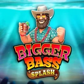 Bigger Bass Splash slot logo by Pragmatic Play at Spinorhino Casino