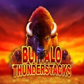 Buffalo Thunderstacks slot logo by Amatic Industries at Spinorhino Casino