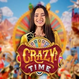 Crazy Time logo by Evolution at Spinorhino Casino