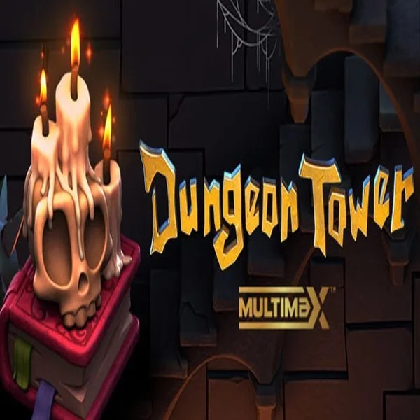 Dungeon Tower slot logo by Peter &amp; Sons at Spinorhino Casino