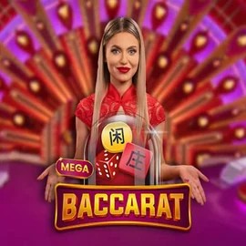 Mega Baccarat casino game by Pragmatic Play – featured logo at Spinorhino Casino