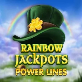 Rainbow Jackpots Power Lines slot visual from Red Tiger Gaming available on spinorhino.eu