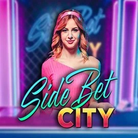 Side Bet City slot visual from Evolution available on spinorhino.eu
