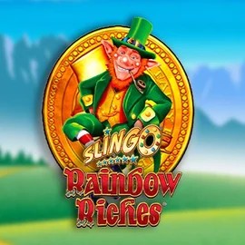 Slingo Rainbow Riches slot visual from Gaming Realms available on spinorhino.eu