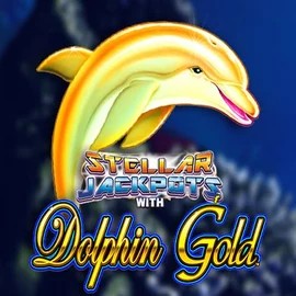 Dolphin Gold with Stellar Jackpots slot icon by Lightning Box Game, available at Spinorhino Casino