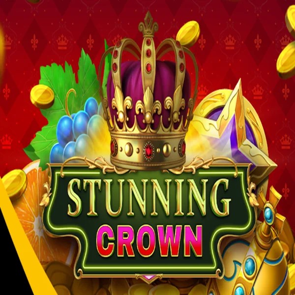 Stunning Crown slot logo by BF Games at Spinorhino Casino
