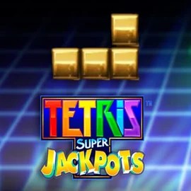 Jackpots logo of Tetris Super Jackpots from WMS at Spinorhino Casino