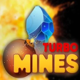 Turbo Mines game by Turbo Games – logo hosted on Spinorhino Casino